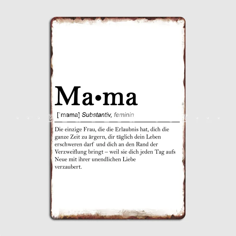 

Mama Metal Sign Wall Cave Plaques Printing Pub Garage Tin Sign Poster