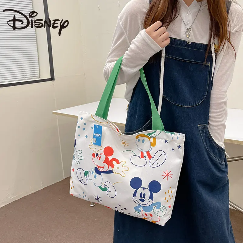 Disney MICKEY Canvas Bag Women's Single Shoulder Bag Cross-border Famous Brand Women's Bag Leisure Mommy Bag Handbag Bag