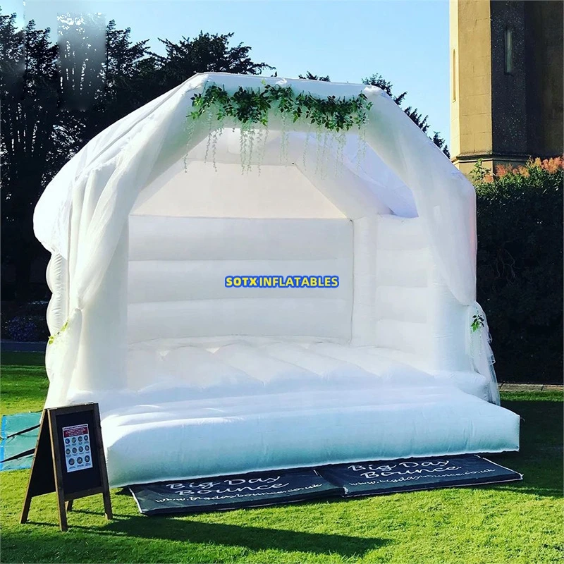 

Bouncer Castle White Bouncy Castle Jumping Bounce House For Kids Commercial Rental Inflatable Wedding