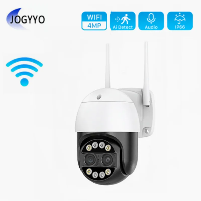 

Binocular Security Outdoor WiFi IP Camera 4MP HD Dual Lens Surveillance Kamera CCTV AI Tracking P2P IP66 Night Vision ICsee Cam