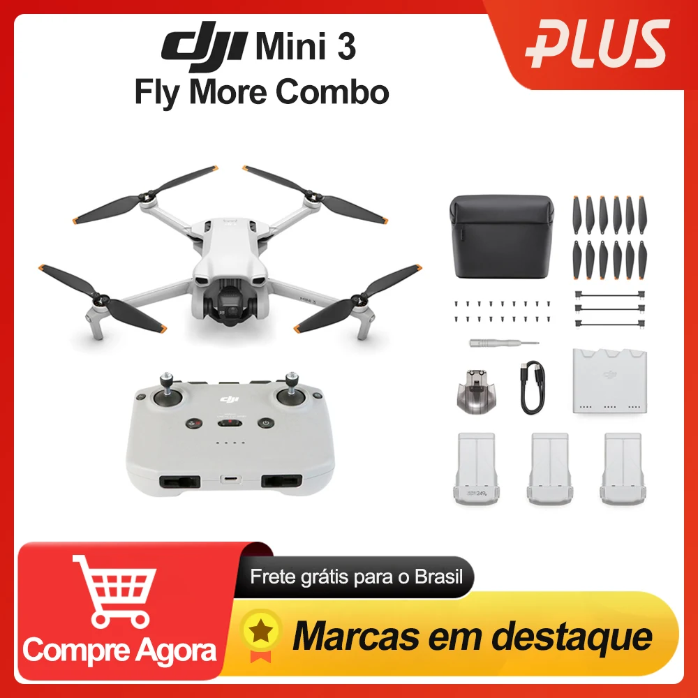 DJI-Kit de Drones Mini 3 Fly More, cámara profesional 4K...
