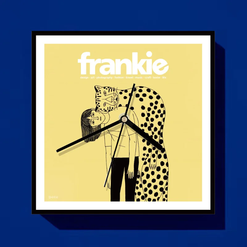 

электронные часы настол Retro Clock Frameless Wall Clock Artist Poster Decorative Board Living Room Cafe Painting Clock Desk