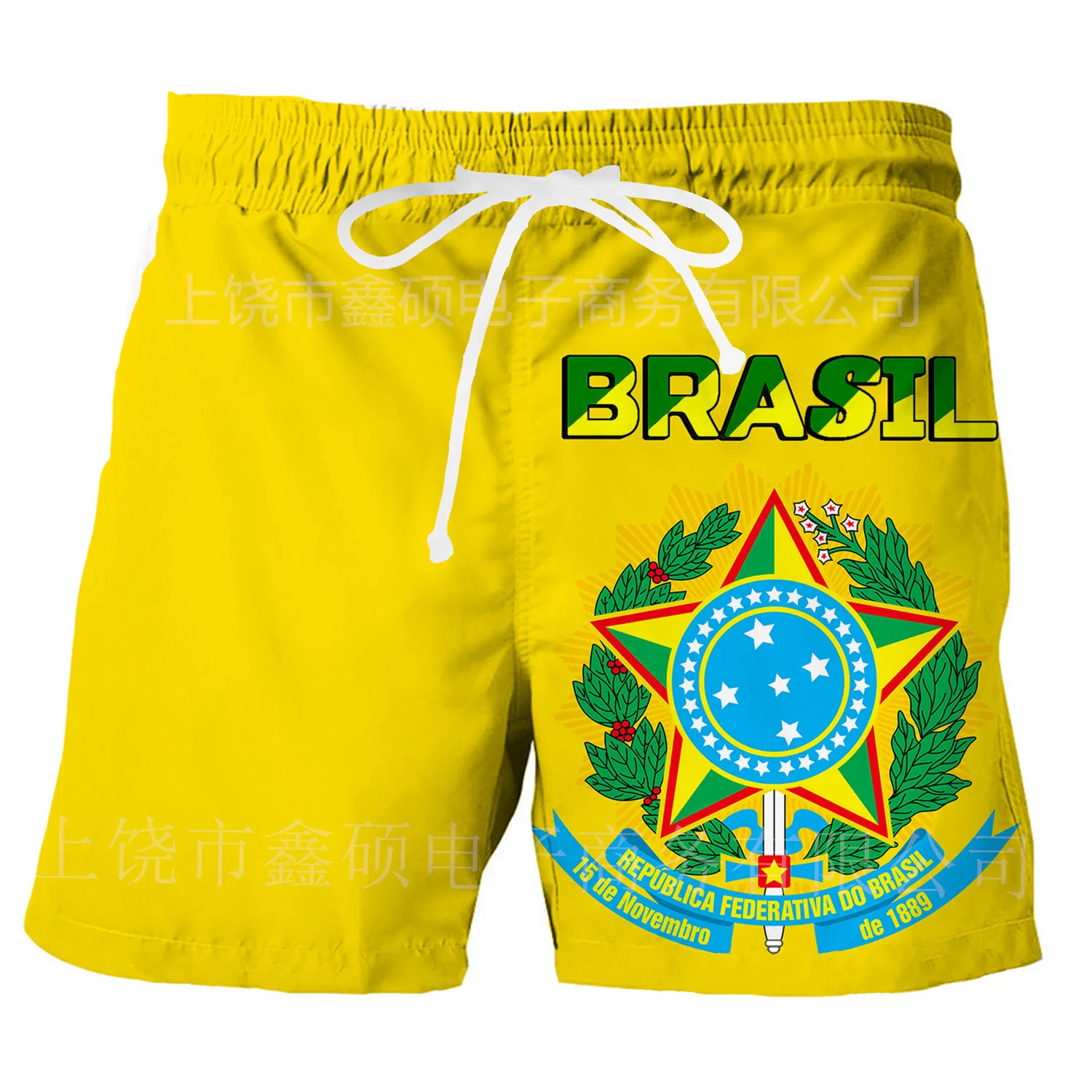 

New Brazil Flag Shorts Mens Swimwear Swim Shorts Trunks Beach Board Shorts Swimming Men Women Running Sports Surffing Shorts