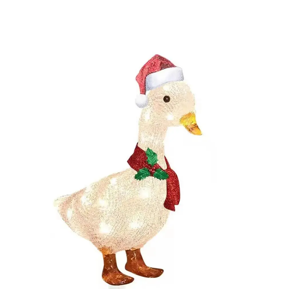 

Light-Up Duck Glowing Duck With Scarf Outdoor LED Christmas Decoration Ambience Decoration Garden Ornaments