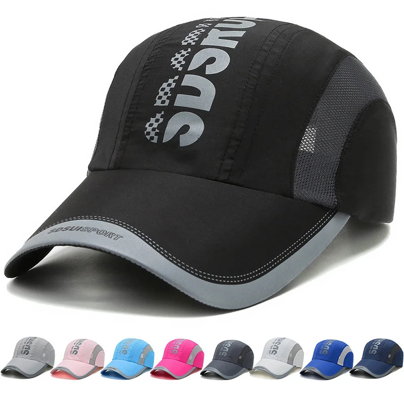 

Men's Baseball Cap Korean Snapback for Men Women Outdoor Sports Hiking Sunshade Hat Quick Drying Breathable Mesh Male Female