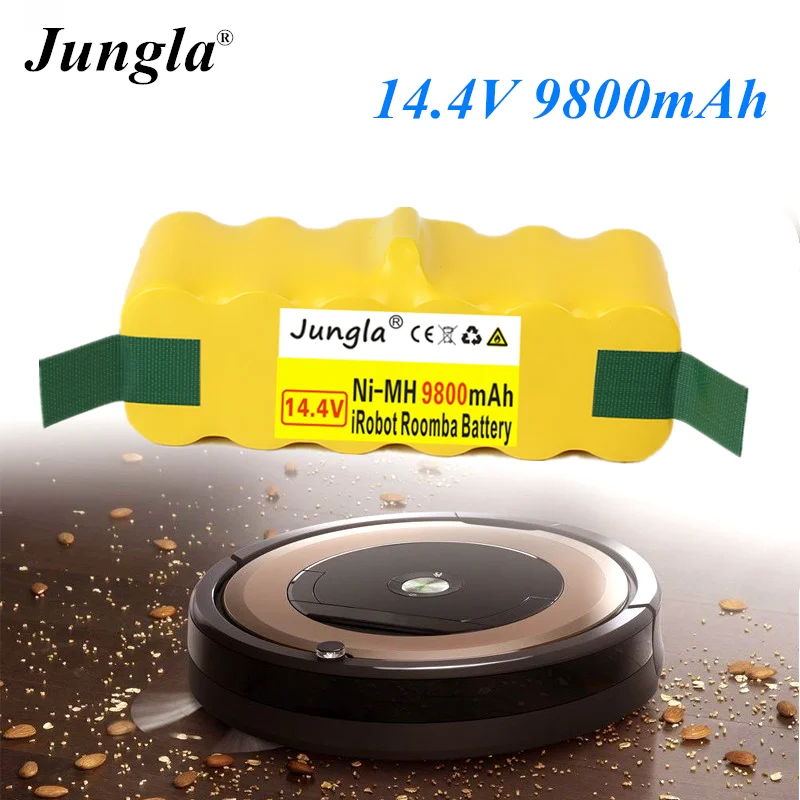 

2023 Jungla High Capacity 9800mAh 14.4V Battery For iRobot Roomba Vacuum Cleaner 500 530 540 550 620 600 650 700 780 790 870