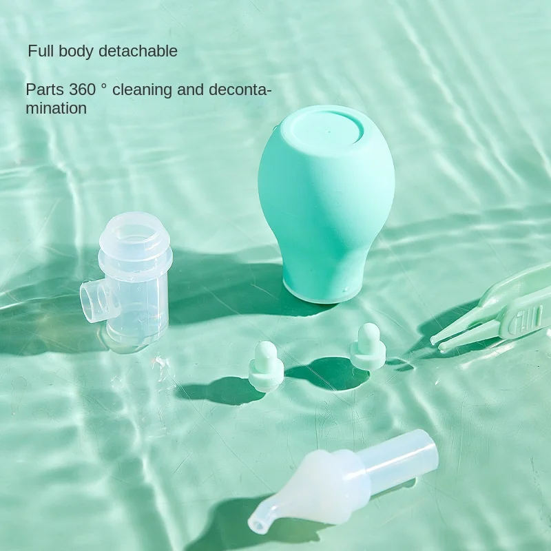 Silicone Baby Safety Nose Cleaner Vacuum Suction Children Nasal Aspirator New Baby Care Diagnostic-tool Vacuum Sucker images - 2