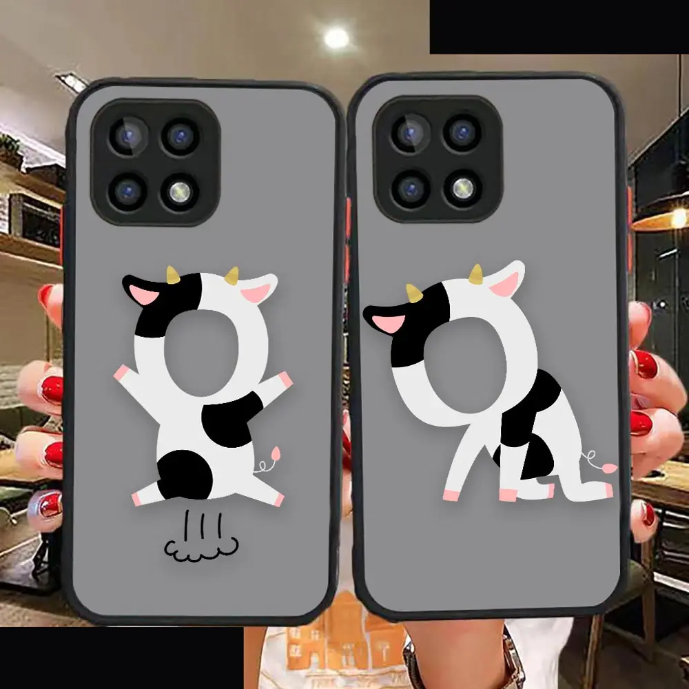 

Matte Case Funda Coque For OPPO A94 93 92 92S 91 83 74 73 72 71 5916 16K 15 7 5 4G 5G 2020 2022 Case Cute Cartoon Q Cow​