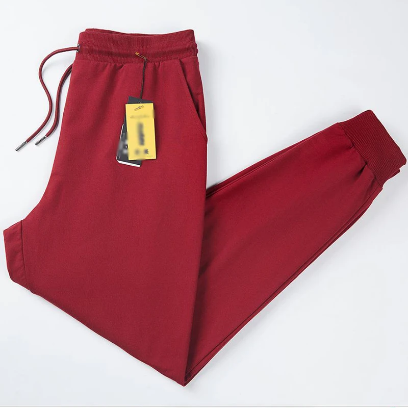 

Классические однотонные хлопковые спортивные брюки с высокой талией для мужчин и женщин