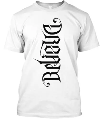 Футболка DREAM BELIEVE AMBIGRAM Сделано в США размер от S до 5XL