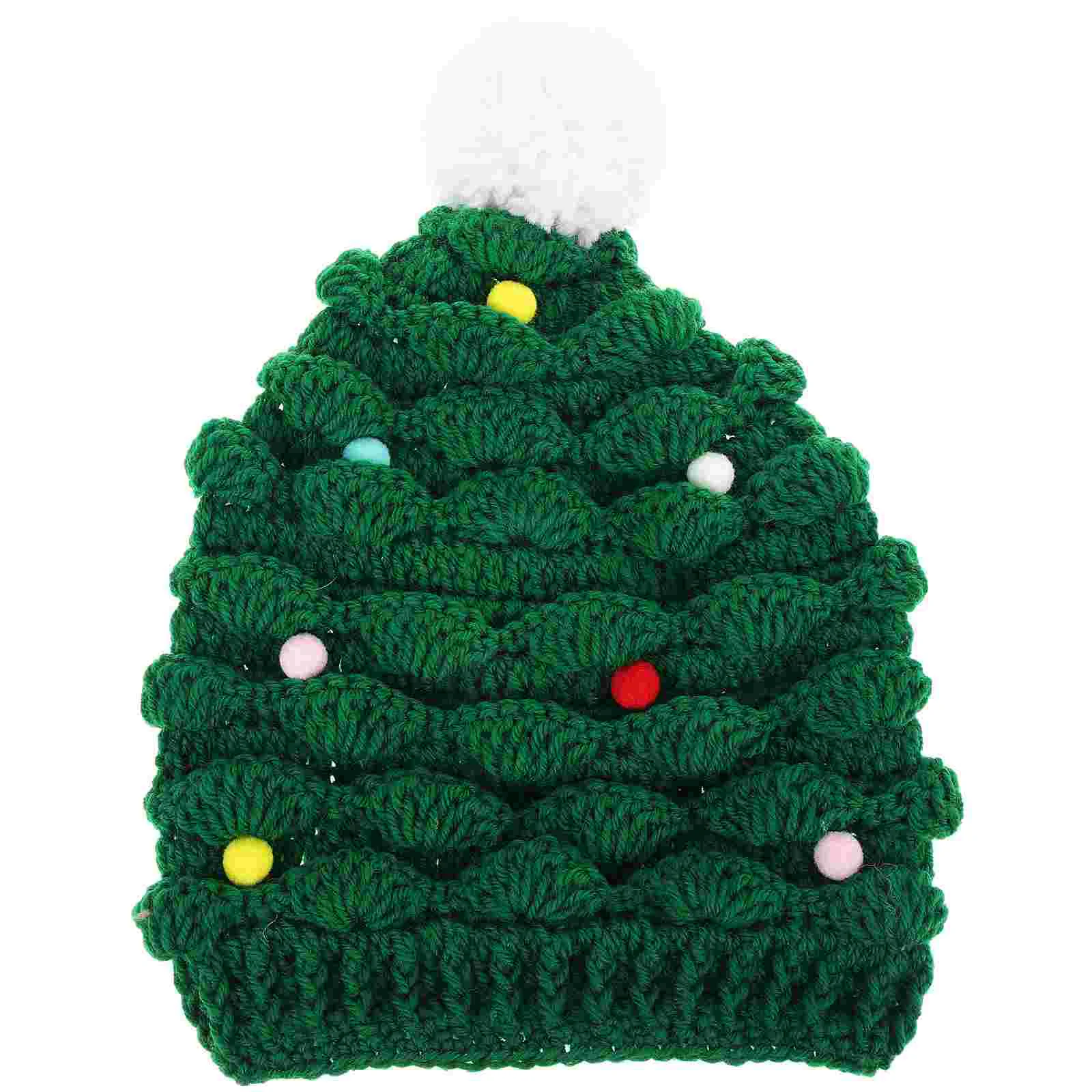 

Hat Christmas Beanie Thermal Winters Knitting Yarn Warm Knitted Xmas Child Decorative
