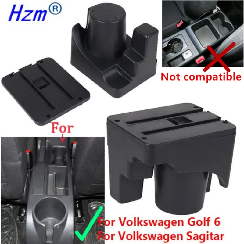 Подлокотник Vw Golf 6 Кожаный/абс-пластик Автомобильная Консоль Для Хранения 5 Mk5 Jetta