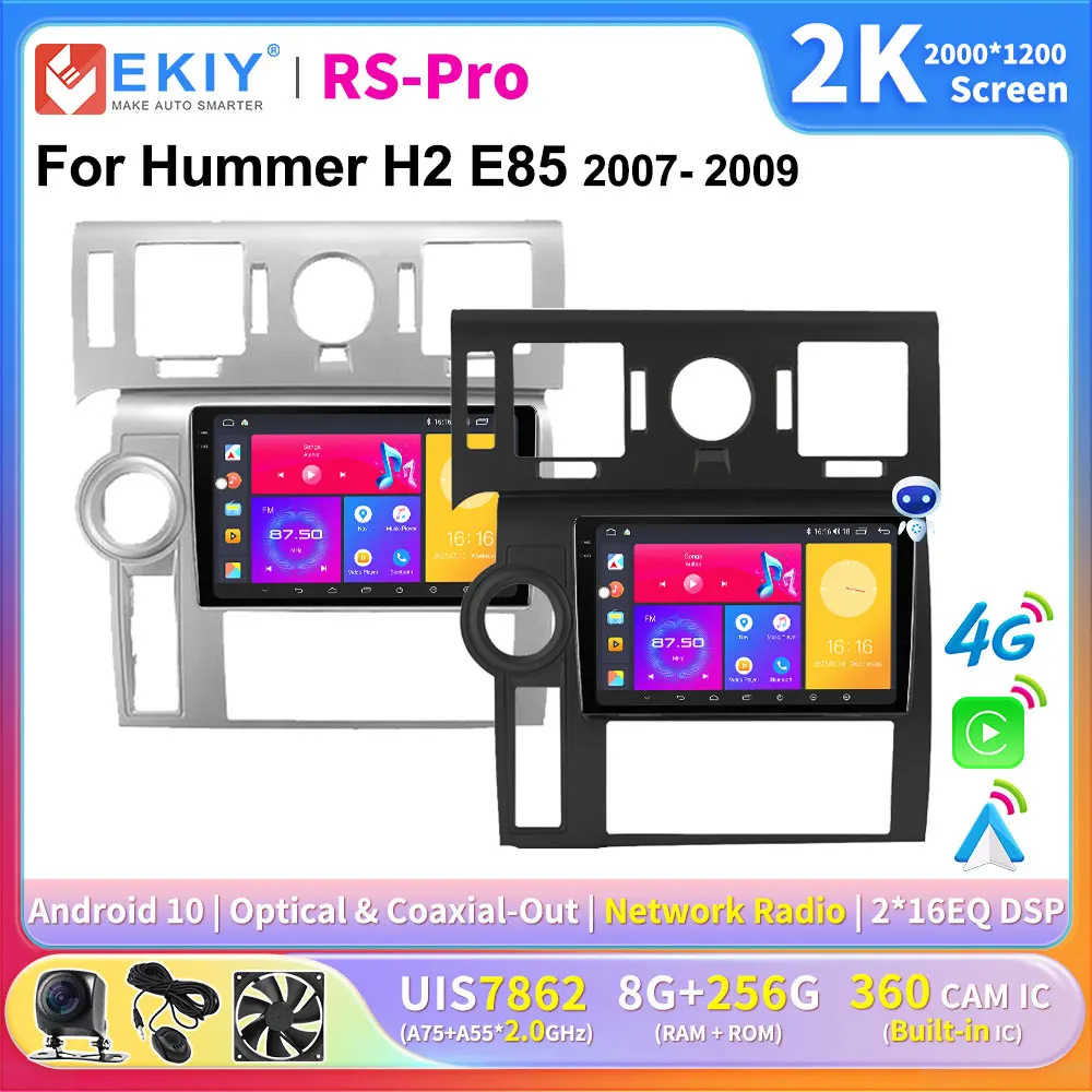 

EKIY 2K Screen CarPlay Car Radio For Hummer H2 E85 2007 - 2009 Android Auto 4G Car Multimedia GPS Player No 2 Din DVD Autoradio