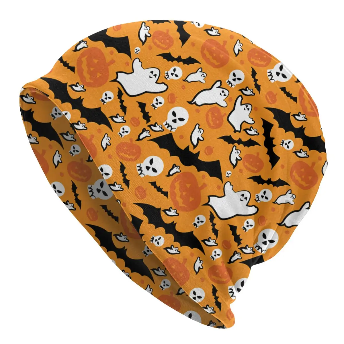 

Трикотажная шапка унисекс, Теплая Зимняя Шапка-бини с рисунком призрака, ужаса, призрака, призрака на Хэллоуин