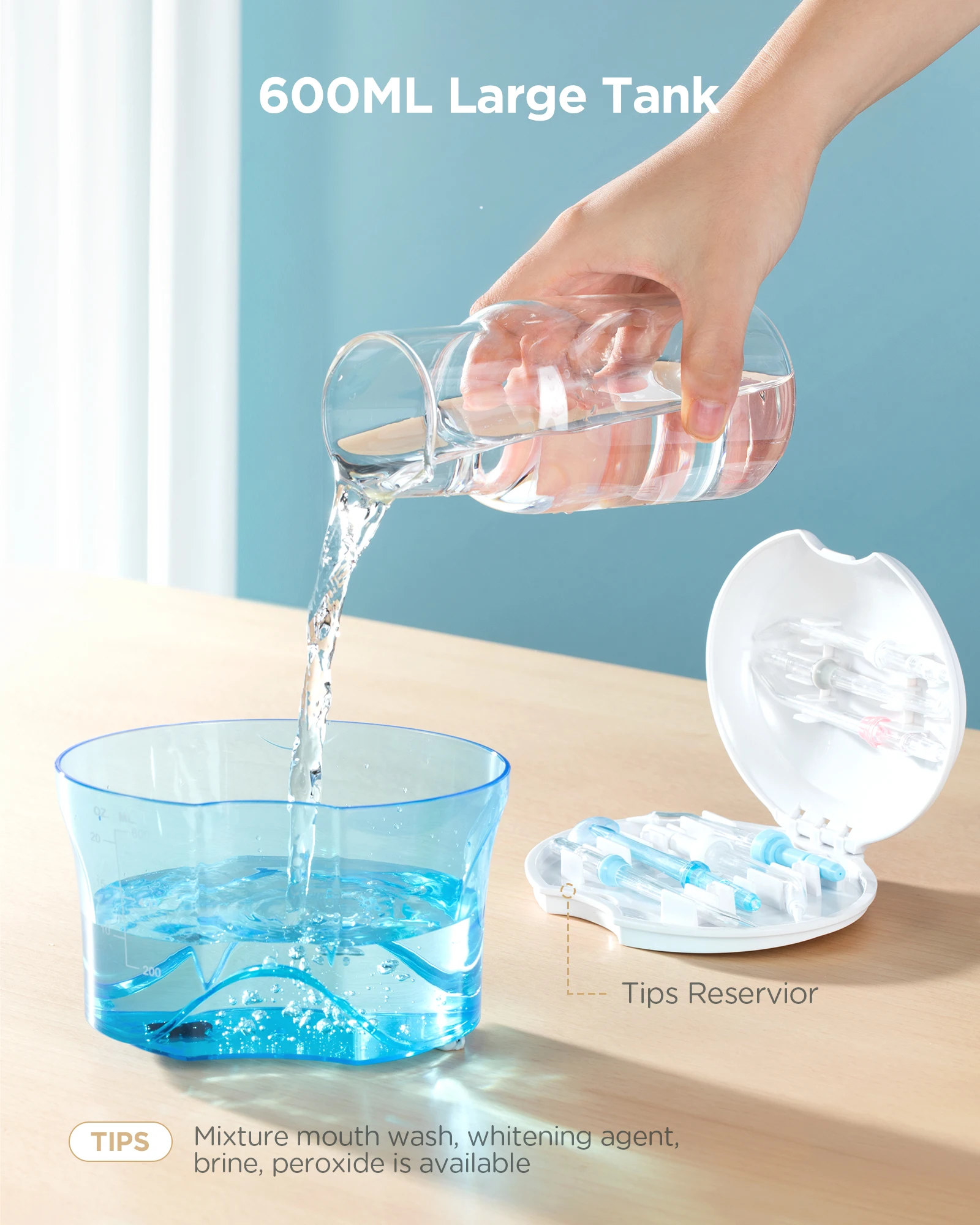 Ирригатор полости рта Fairywill для всей семьи Электрический Стоматологический 600 мл