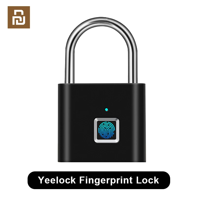 

YEELOCK Smart Fingerprint Door Lock Padlock USB Charging Waterproof Keyless Anti Theft Travel Luggage Drawer Safety Lock