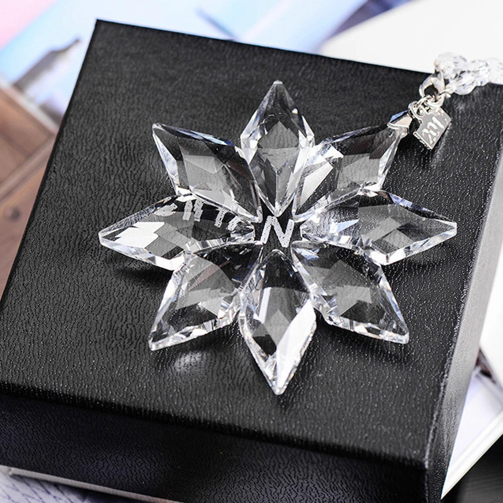 Автомобильная подвеска прозрачная Хрустальная декорация в виде снежинок