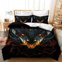3d dragon duvet cover for teen boy soft bedspread on the bed comforter cover zipper design queen king bedding set and pillowcase