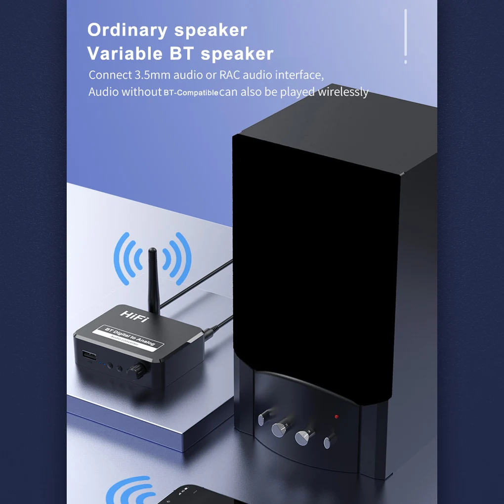 

HiFi цифро-аналоговый адаптер Bluetooth-совместимый с низкой задержкой USB-порт с антенной ТВ звуковая коробка устройство для потоковой передачи м...