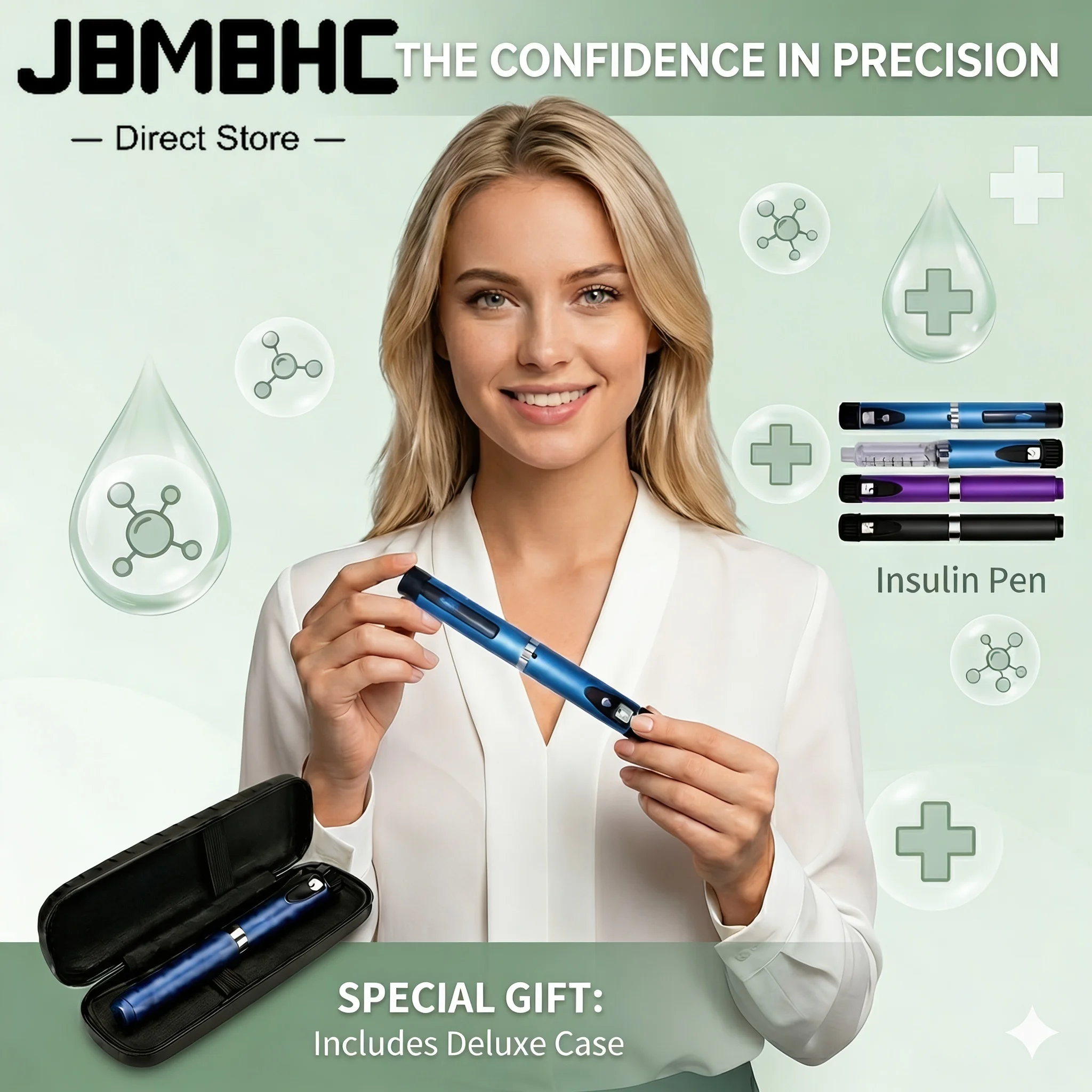 Фото Портативные инъекторы-ручки Magic Pen для инъекций инсулина с футляром для хранения V1 V2, профессиональные инъекторы-ручки для инъекций инсулина, для удаления морщин №1