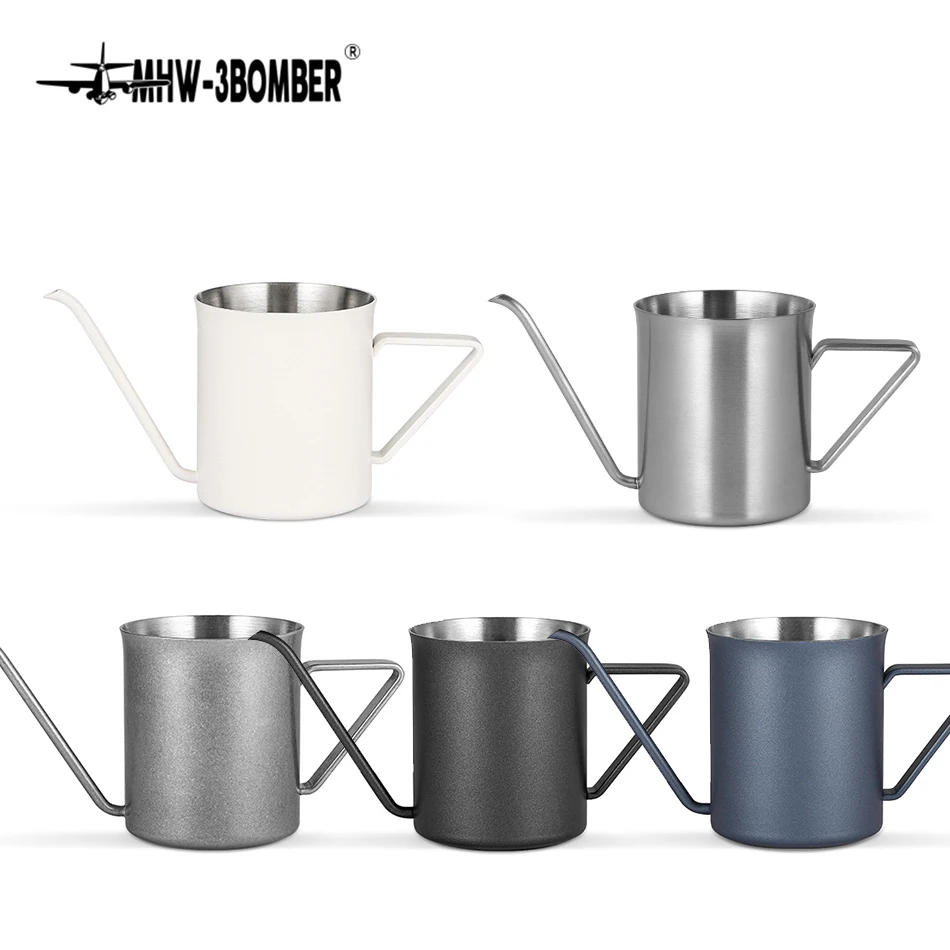 

Drip Kettle 350ml Coffee Tea Pot Non-stick Coating Food Grade Stainless Steel Gooseneck Drip Kettle Swan Neck Thin Mouth