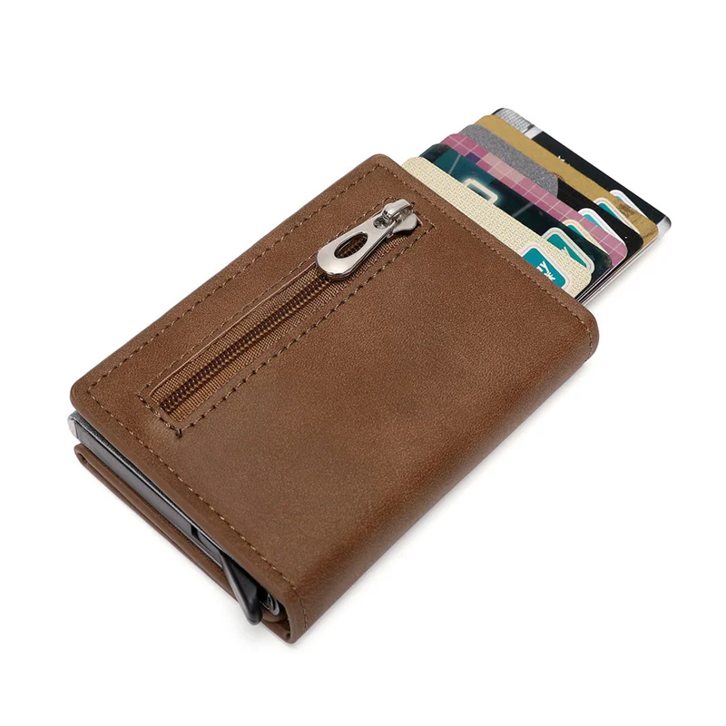 

Leather Wallet for Men Bank Credit Card Holder Rfid Anti-magnetic Short Wallet Organizer Coin Bag Money Clips Wallet 2022 Trendy