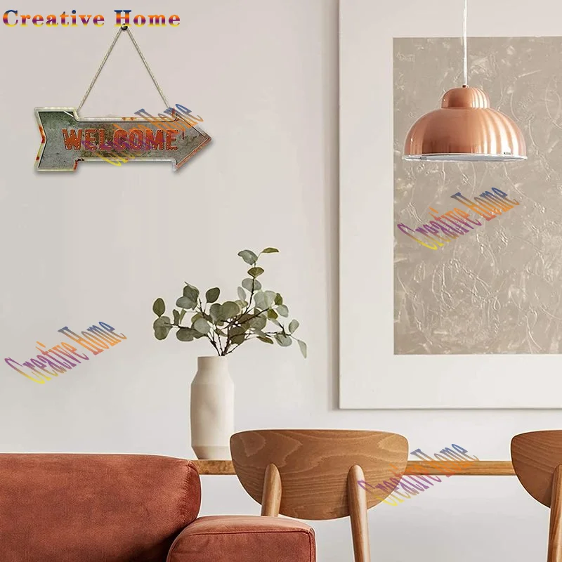 Держатель влево новинка металлическая стрела знак 18X6 дюймов настенная лампа для