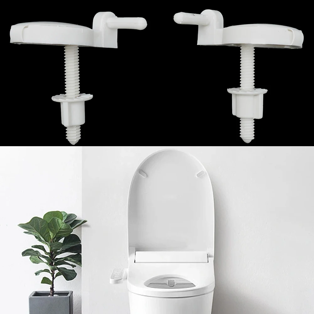 

2Pcs Toilet Pew Hinges With Bolts And Screws Toilet Fixing Accessories ABS Plastic Toilet Seats Hinges Repair Tools High Quality