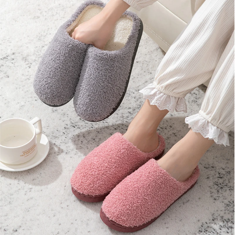 

Нескользящие тапочки унисекс, хлопок, мягкая подошва, теплые домашние тапочки для пар, 2022