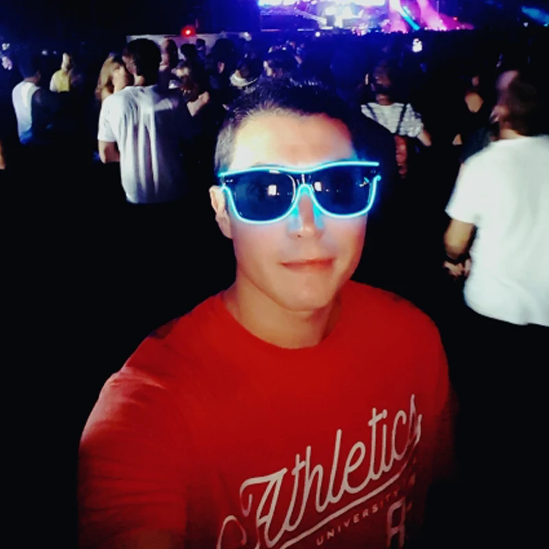 Светящиеся неоновые очки Rave El Wire
