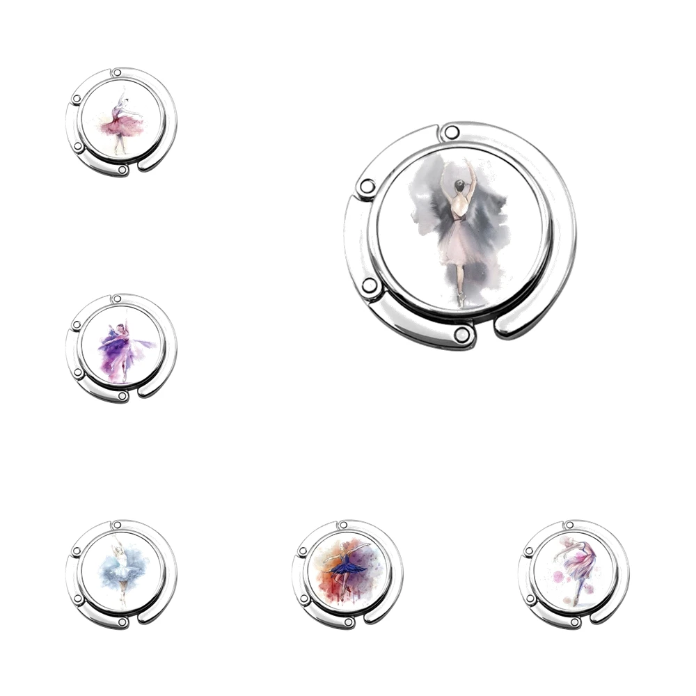 Любовь гимнастика картина маслом черный милый креативный складной кошелек крючок для женского стола сумка для хранения складной Декор крючок для стола