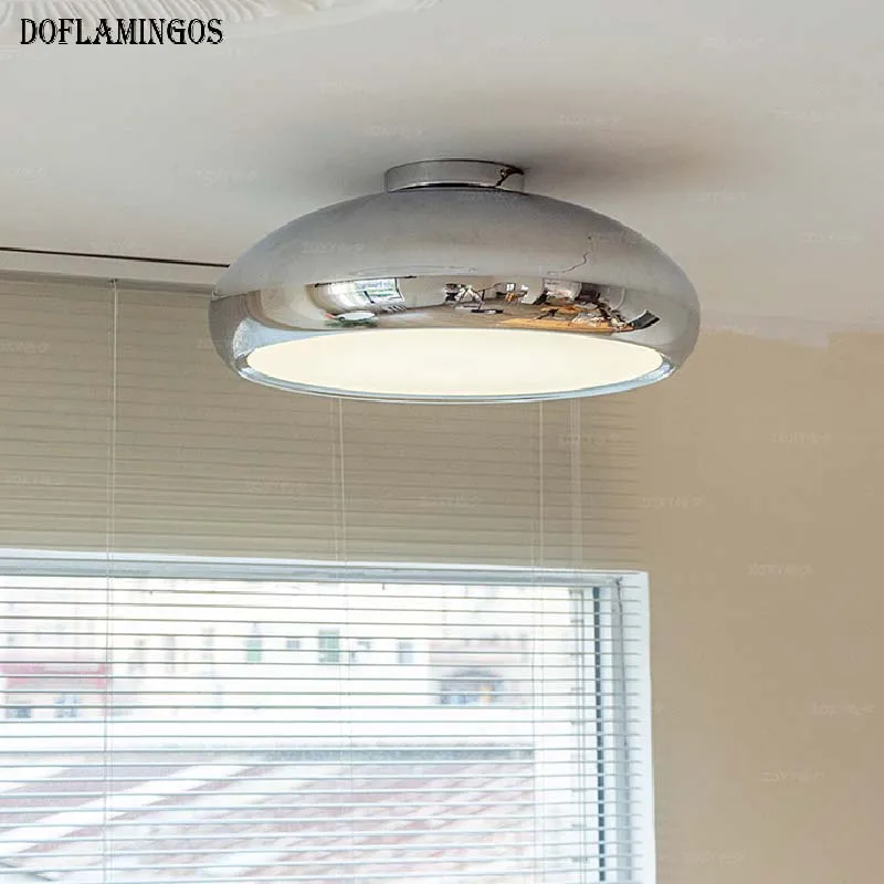 

Скандинавская декоративная хромированная искусственная потолочная лампа, дизайнерский потолочный светильник для гостиной, кабинета, спальни, домашний декор, осветительные приборы