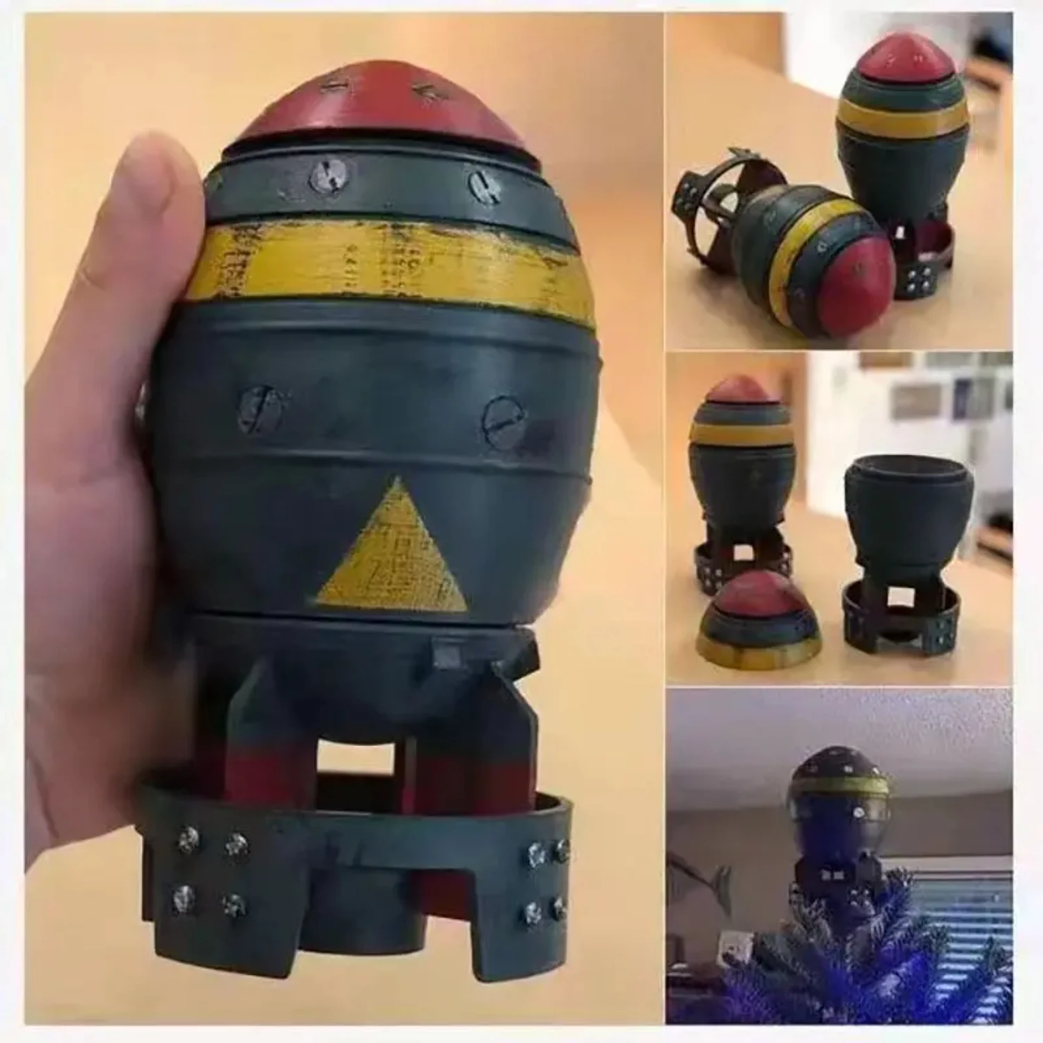 Мини-Nuke Bomb Box Ретро фигурка из смолы Настольный художественный ремесел Декор