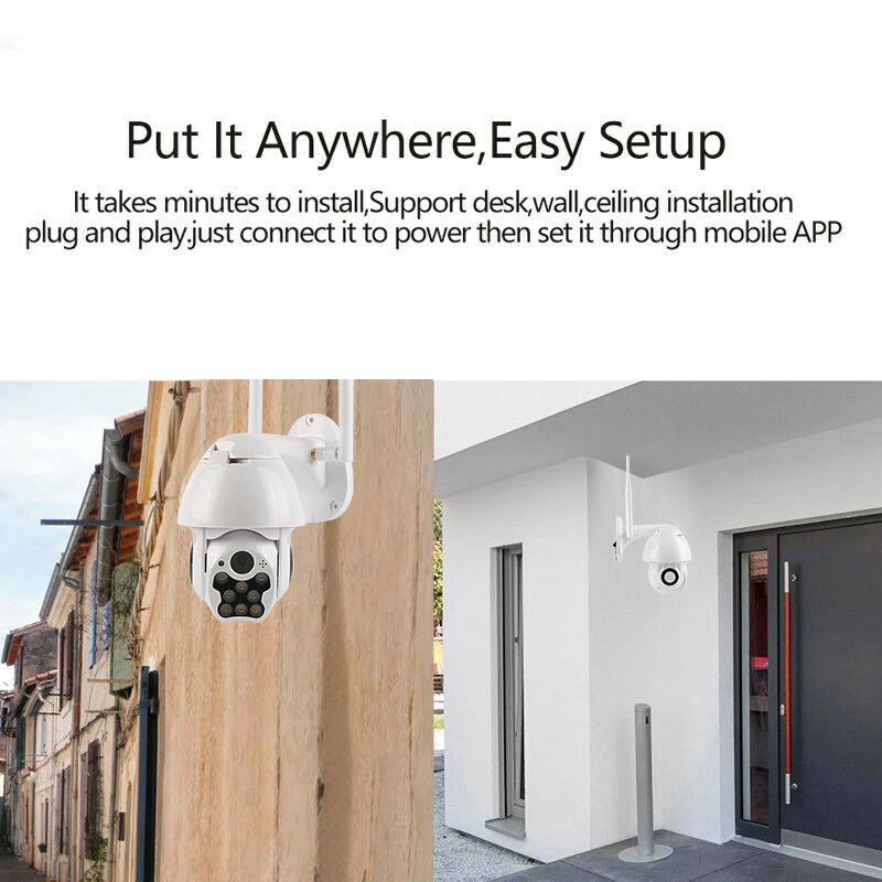 Outdoor Waterproof Wireless Wifi Security Camera 360 degree Rotation Ball Machine Network Surveillance Camera 1080P images - 6