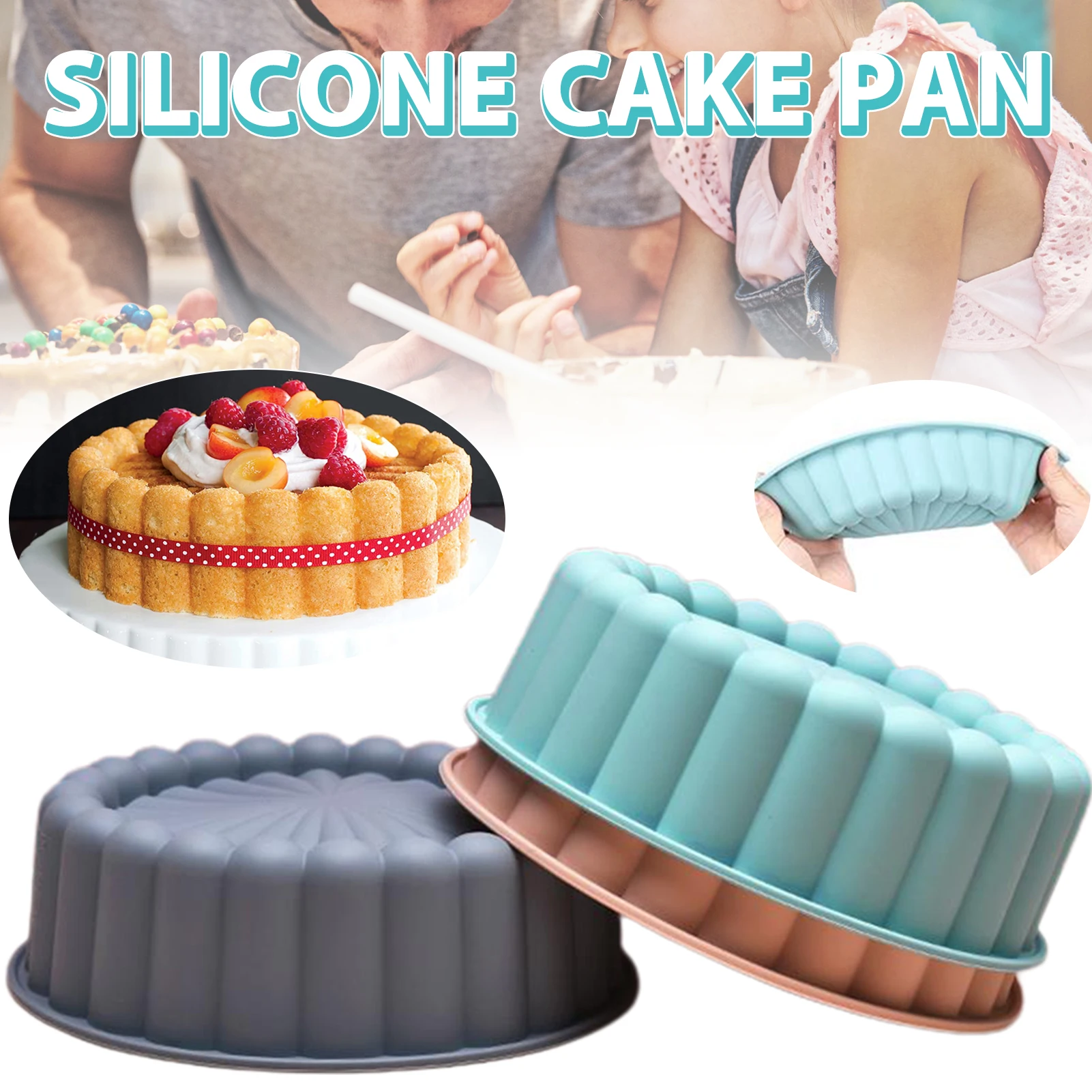 

Silicone Round Cake Stencil Petal Shape Design Cake Flan Cake Tins for Baking Best Gift DIY Cake Tins Flower Shape WWO66