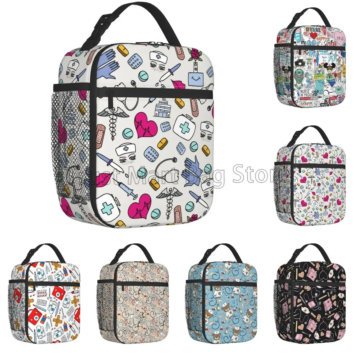 Изолированная сумка для обеда на медицинскую тематику медсестры