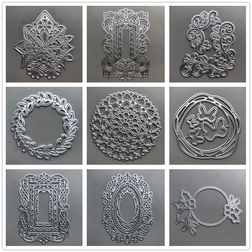 (19 видов стилей) новые металлические режущие штампы с кружевной рамкой