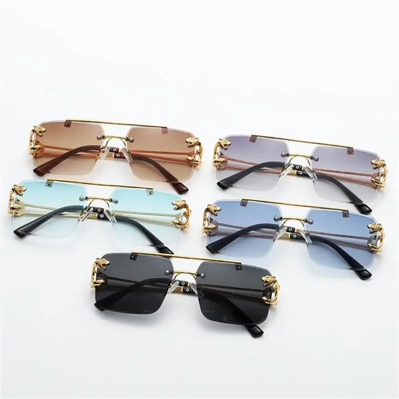 

Borderless Metal Fashion Eyewear Oversized Rimless Glasses Anti Glare Driving Sunglasses Frameless Eyeglasses Rimless Polarized