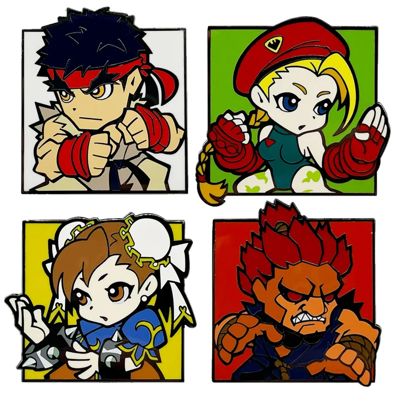 A2463 Retro Games 90s Street Fighter Enamelled Brooch Pins Cool Brooch Clothing Backpack Lapel Badge Fashion Jewelry Accessories