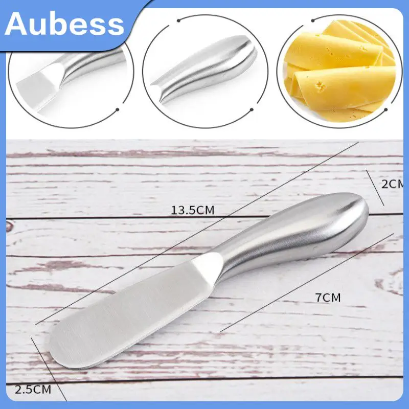 

Butter Knife Cheese Slicer Multifunctional Dessert Jam Knife Stainless Steel Butter Applicator Cream Knife Kitchen Tools 1pcs