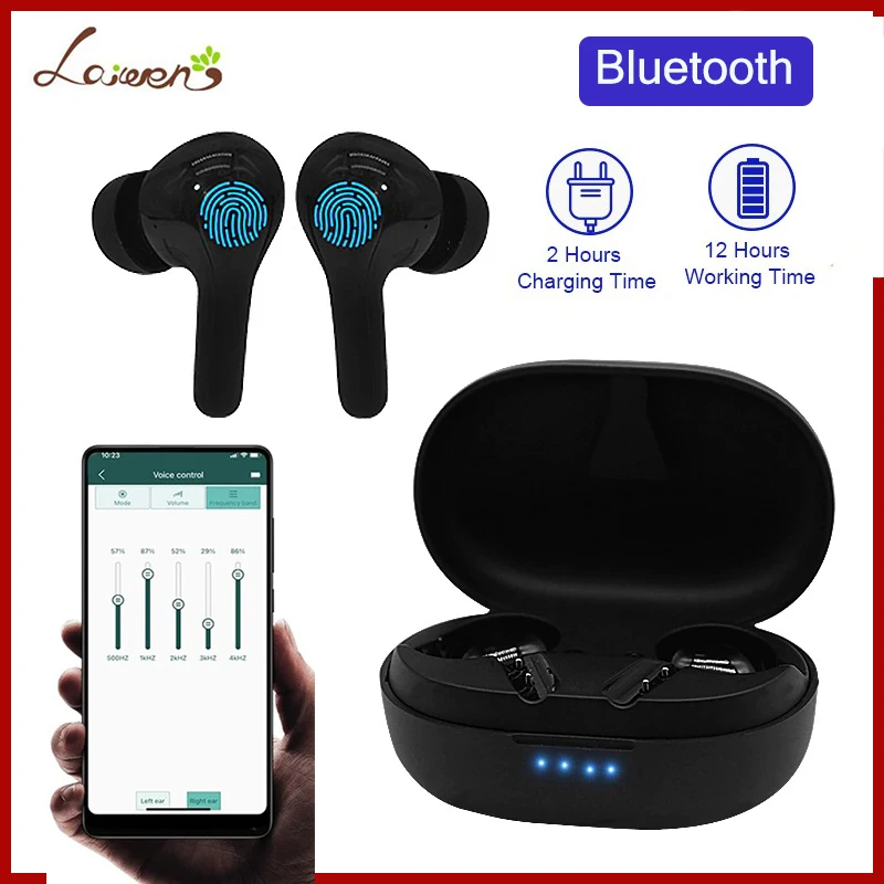 

Bluetooth Hearing Aids Rechargeable Wireless Mini Inner Ear Hearing Assist Invisible Sound Amplifier Ear Care Aid Dropshipping