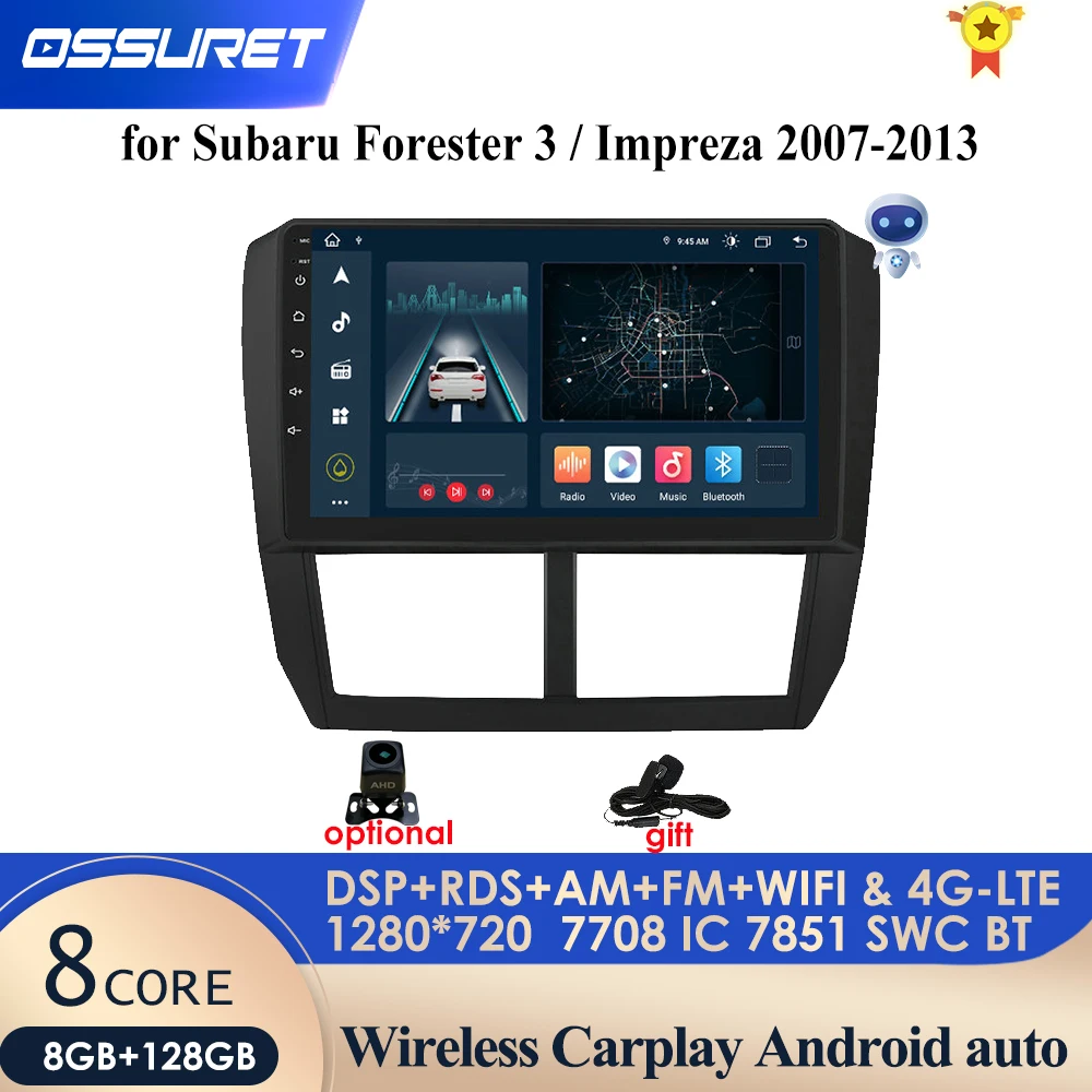 

Автомагнитола 3 ГБ + 32 ГБ Android 10 для Subaru Forester 3/Impreza 2007-2013, навигация, GPS-плеер, аксессуары, 4G, мультимедийное Авторадио, ПК