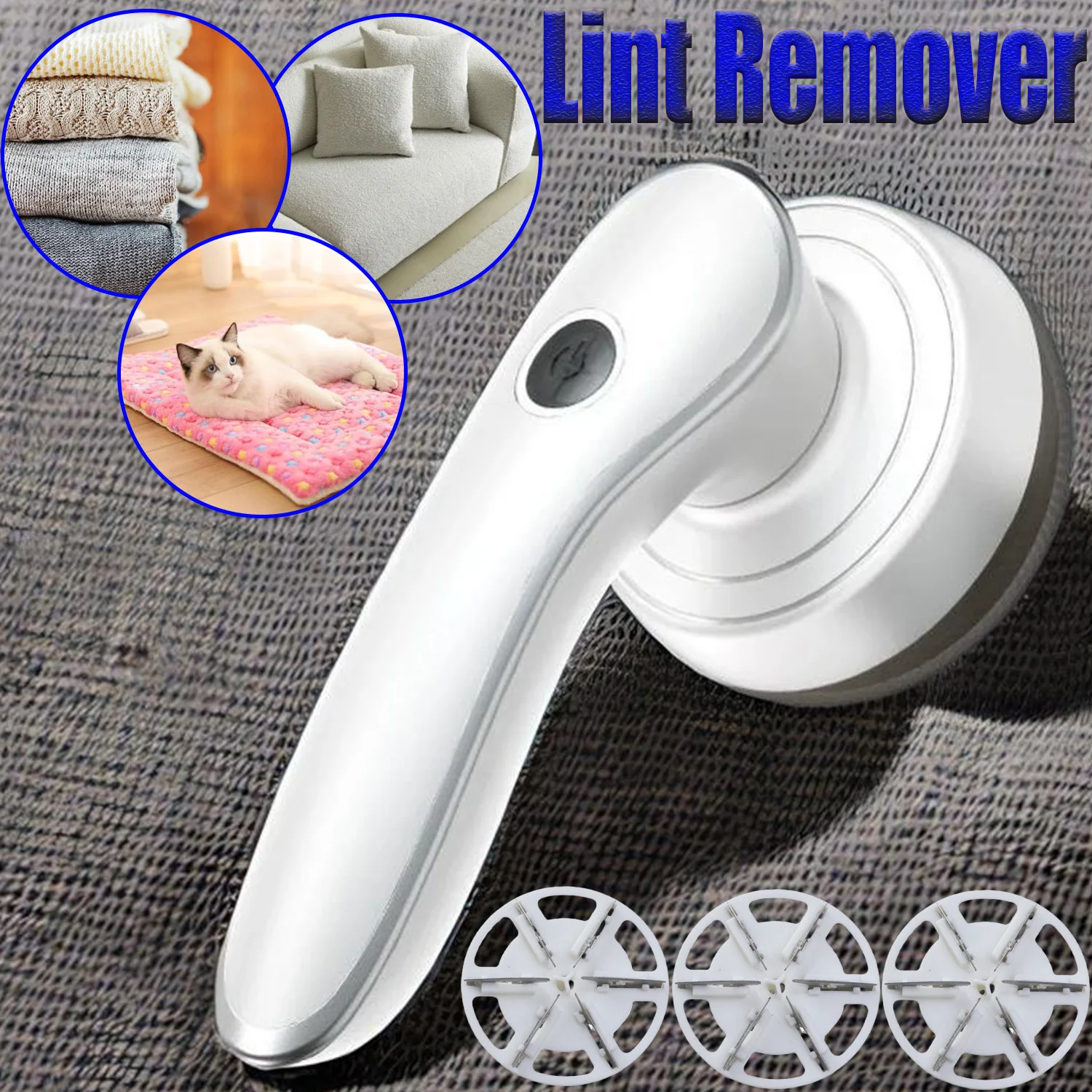 

Lint Remover Electric,Trimmer Sweater,Pilling Wool Shaver,Fabric Razor for Clothes Pants Carpet Sofa Fuzz Granule Balls Removal