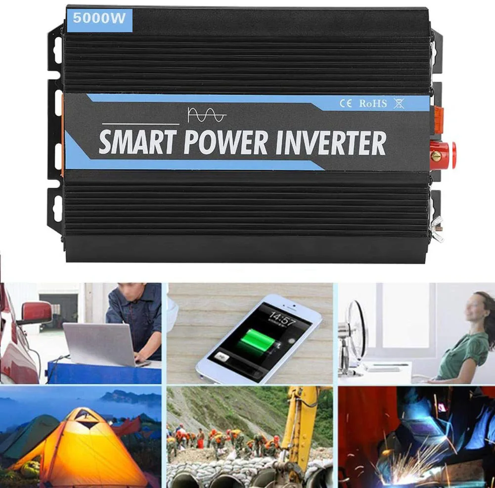 

Inverter 12V 220V Photovoltaic Power generation Inverter 5000W Transformer Power Solar Converter Inverter