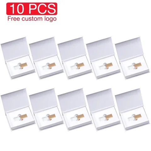 JASTER 10 шт./лот USB-флеш-накопитель с кристаллами, свадебный подарок, бесплатный индивидуальный логотип, флэш-накопитель из розового золота, 128 ГБ, 32 64 ГБ