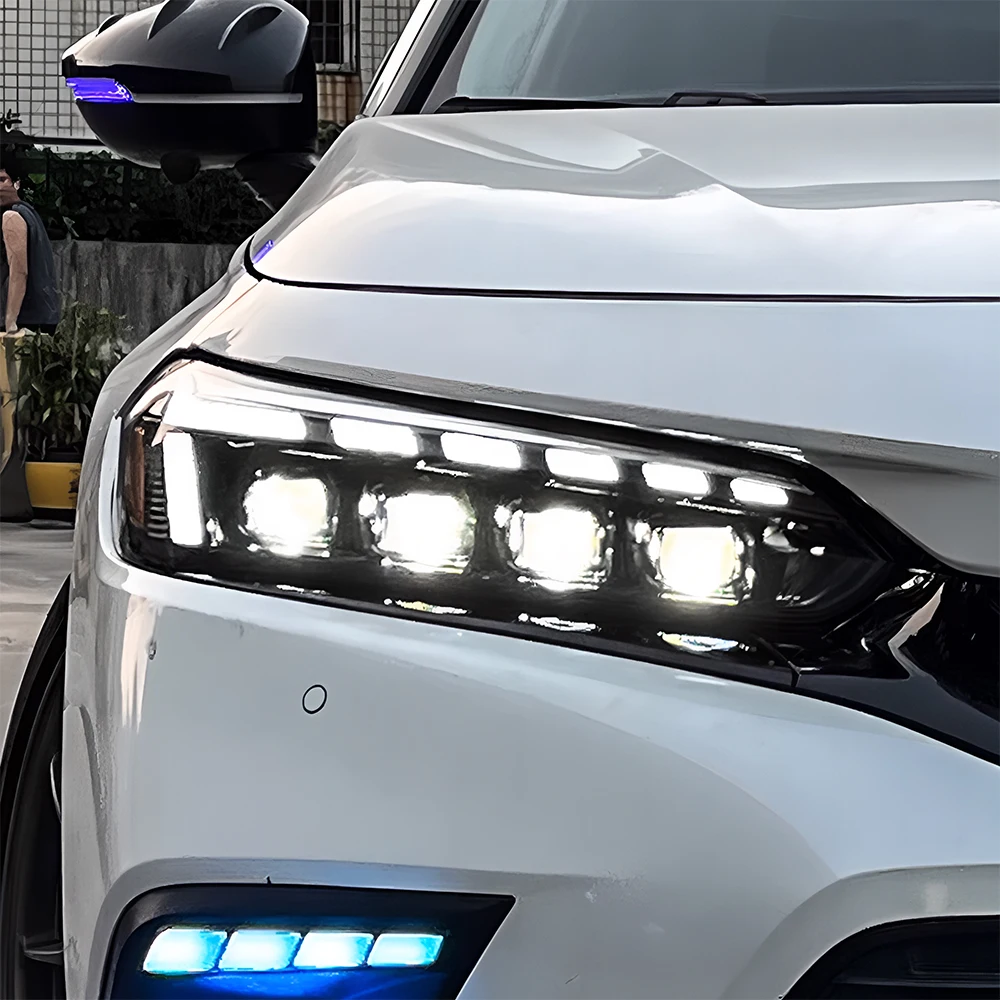 Автомобильные фары для Civic Xi 11th 2021-теновые светодиодные в сборе обновленный