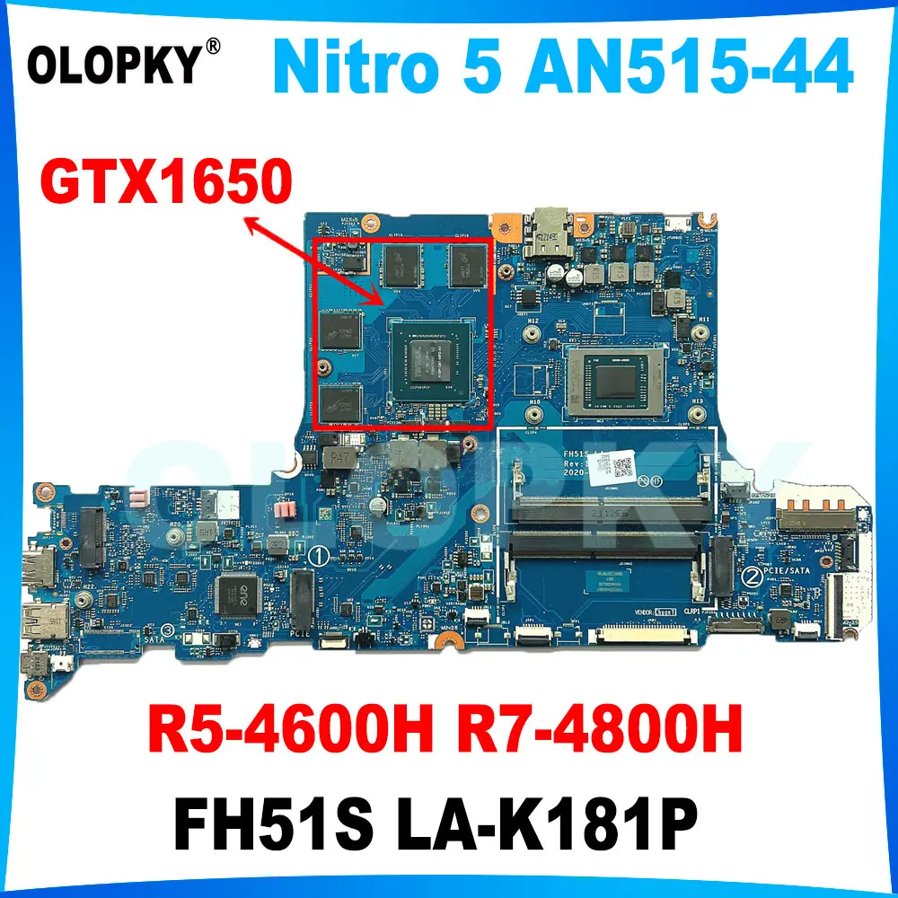 FH51S LA-K181P для ноутбука Acer Nitro 5 AN515-44 материнская плата NBQ9G11001 с процессором R5-4600H R7-4800H