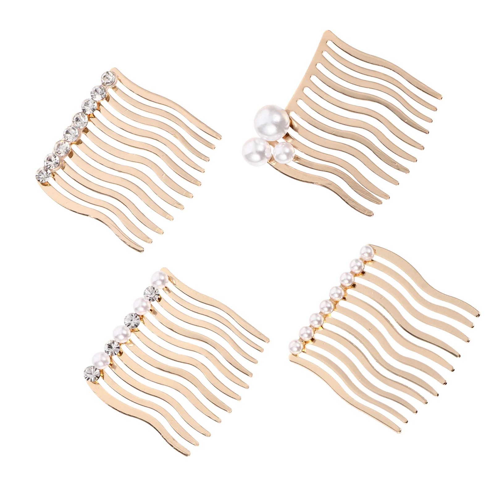 

4Pcs Alloy Hair Combs Antique Style Girls Hairpins Exquisite Female Headdress