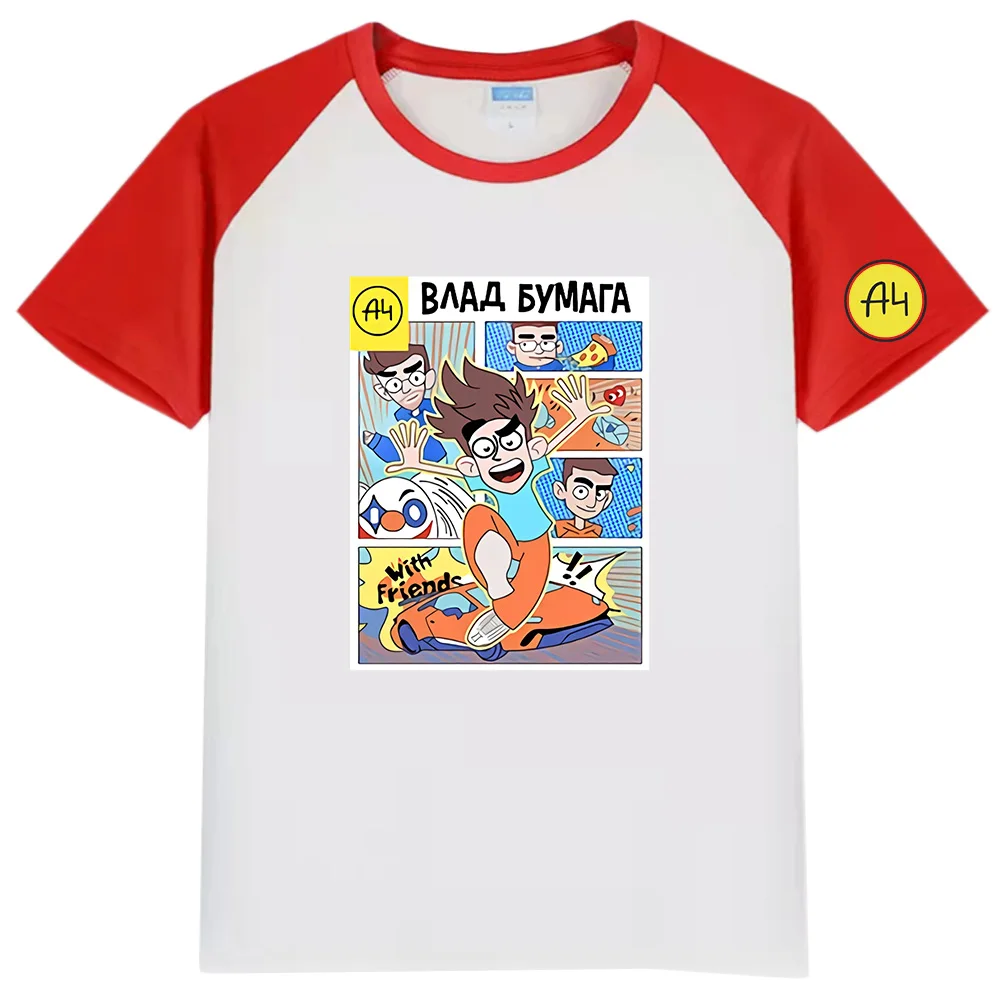A4 Lamba Clothes Children's T-Shirt 100% Cotton Влад Бумага A4 T Shirts Tee Boy Girl Short Sleeve Casual Merch A4 Tshirt Tops
