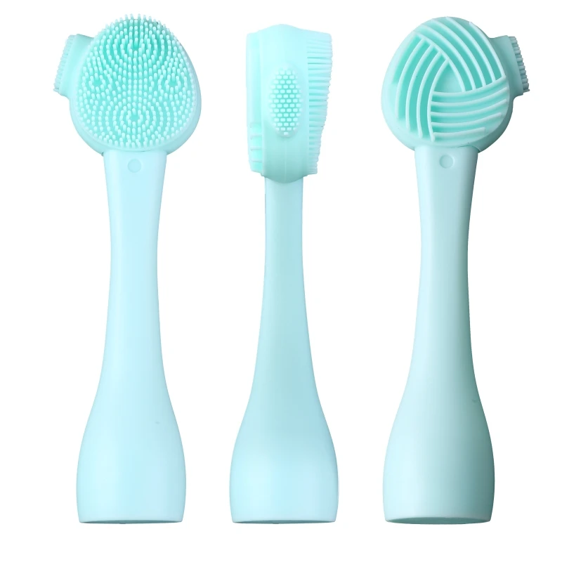 

2pcs 4 in 1 Face Scrubber Nose Cleaning Cream Applicator Mask Collector Facial Exfoliator Cleansing Brush Great for Face Clean